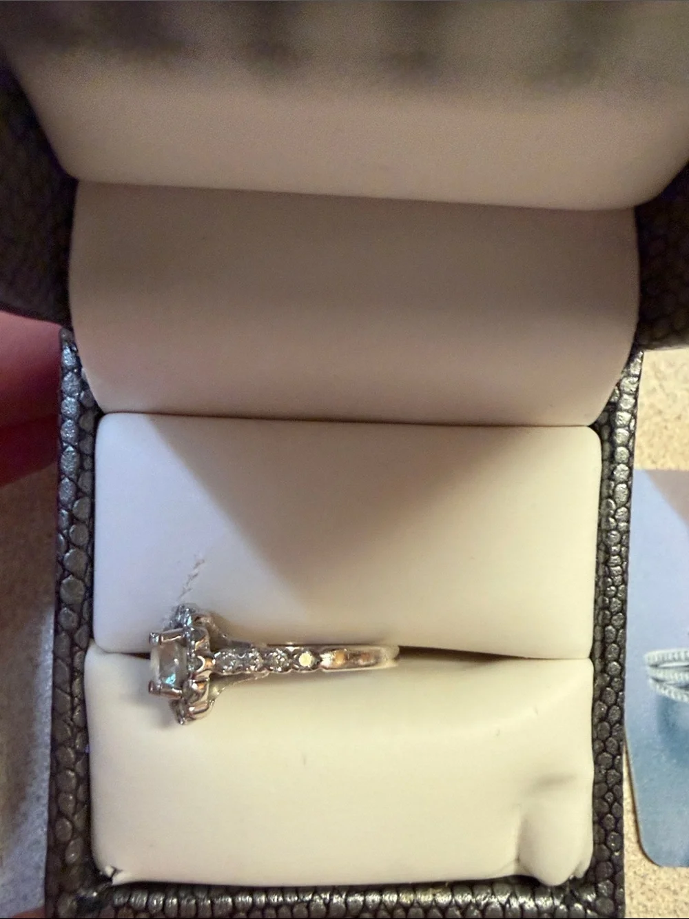 White Gold Diamond Engagement Ring - White